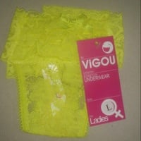 2pack Sexy women's underwear lingerie lace thong t-string panties - Thumbnail 3