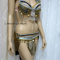 Blue Vaporeon Gypsy Belly Dancer Rave Bra Cosplay Halloween Costume - Thumbnail 4