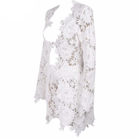 3D Floral Two Piece Romper Set