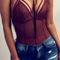 Kim Bandage Mesh Bodysuit - Thumbnail 2