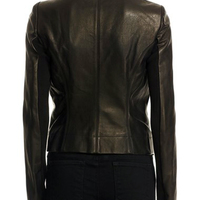 Rickey Clean Leather Biker Jacket For Women's Long Sleeves - Thumbnail 1