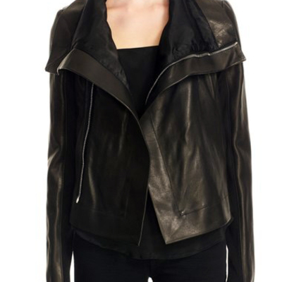 Rickey clean leather biker jacket for women's long sleeves - Thumbnail 5