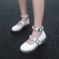 Retro round heart straps shoes - Thumbnail 1