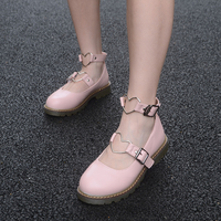 Retro round heart straps shoes - Thumbnail 3