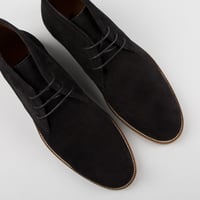 HAND MADE MEN'S CHUKKA SEUDE LACE-UP BOOTS, ANKLE HIGH MENS LEATHER BOOT - Thumbnail 1