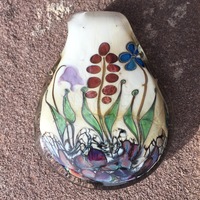 Double Sided Floral Flameworked Pendant - Thumbnail 1