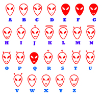 alien head outdoor vinyl decal pick your alien face Permanent vinyl - Thumbnail 1