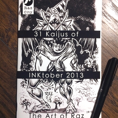 Inktober 2013 31 days of kaijus