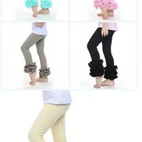 Girls Black Ruffle Pants
