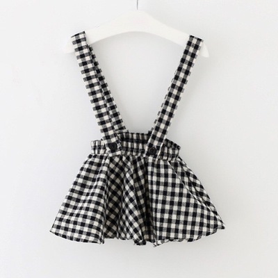 Gingham overall skirt 