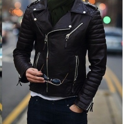 Leather jacket for mens new fashion, biker leather jacket - Thumbnail 2