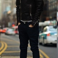 Leather jacket for Mens new fashion, Biker Leather Jacket - Thumbnail 2