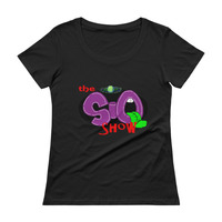 Ladies' Scoopneck T-Shirt w/official SiQ logo - Thumbnail 1