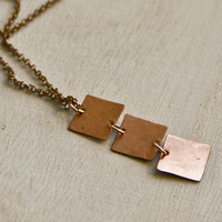 Squares Copper Necklace - Thumbnail 2
