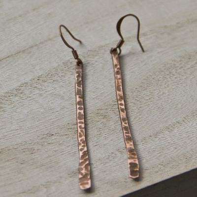 Hammered copper bangle