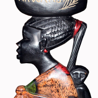 14 "Akwaaba Welcome Hand carved African Wall Art Wall Hanging Home Decor  - Thumbnail 1