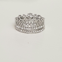 Crown Ring - Princess Ring - Stackable - Silver - Thumbnail 3
