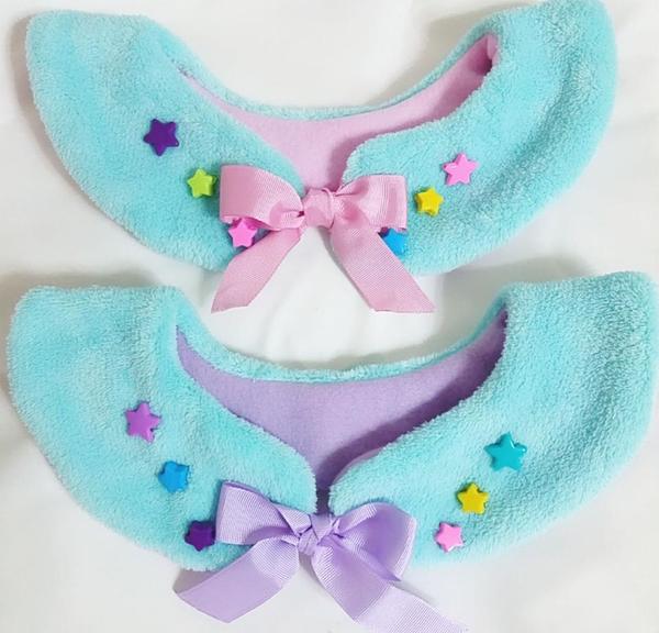 Fuzzy Mint Peter Pan Collars Detachable