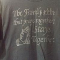 Prayer's t-shirt a family that prays together Medium cotton t-shirt - Thumbnail 1