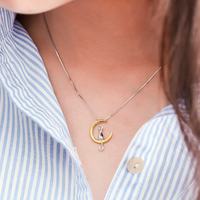 Set of Gold+Silver Sailor Moon Luna Necklace - Thumbnail 2