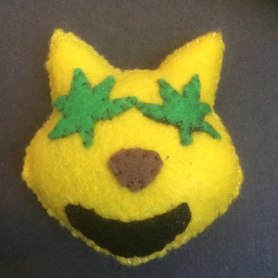 'the weed cat emoji' custom catnip toy!