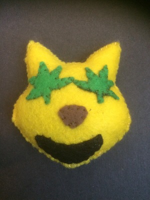 'The Weed Cat Emoji' custom catnip toy!