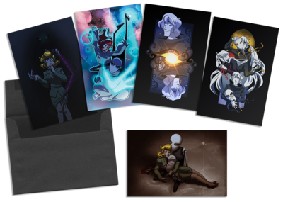 Trying Human Postcard Print Set