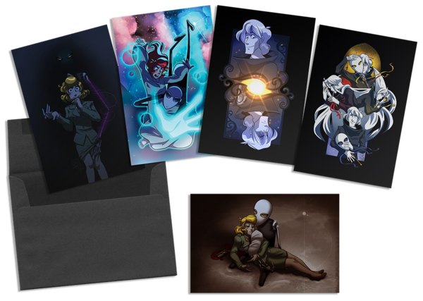 Trying Human Postcard Print Set