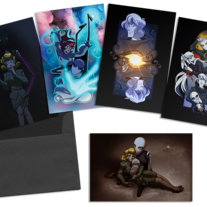 Trying Human Postcard Print Set
