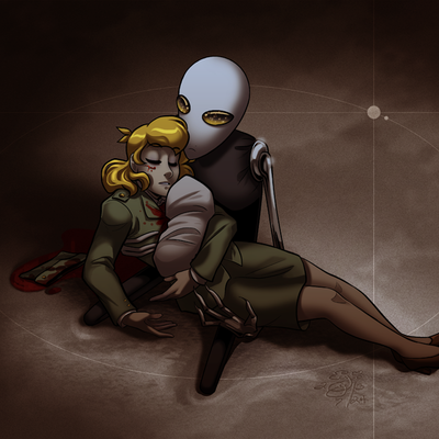 Trying human postcard print set