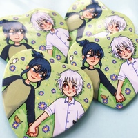 Dystopia Heart Button / Acrylic Charm - Thumbnail 1