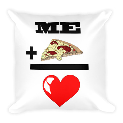 Pizza love square pillow