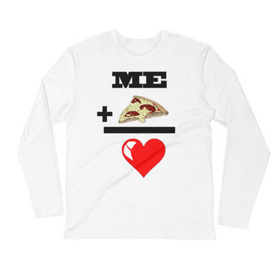 Pizza Love Long Sleeve Fitted Crew