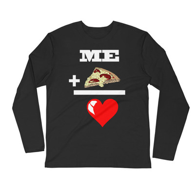 Pizza love long sleeve fitted crew