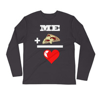Pizza Love Long Sleeve Fitted Crew - Thumbnail 1