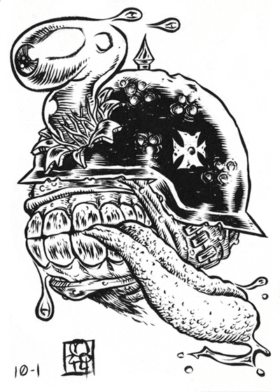 INKtober 2014 MadBalls original art 10-01