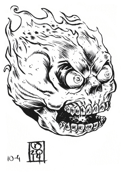 INKtober 2014 MadBalls original art 10-04