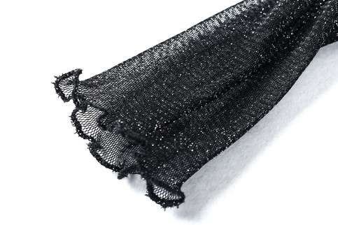 Glittery Mesh Long Sleeve Shirt