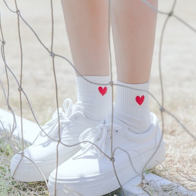 Baby heart socks