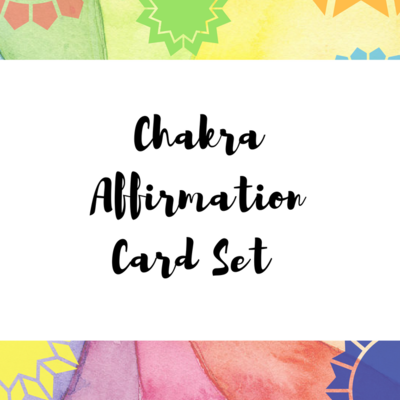 Chakra affirmation cards/ chakra flashcards 