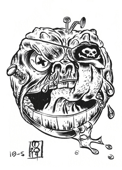 INKtober 2014 MadBalls original art 10-05