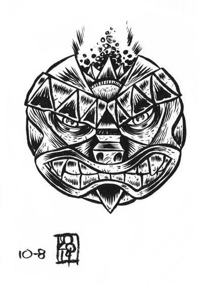 INKtober 2014 MadBalls original art 10-08