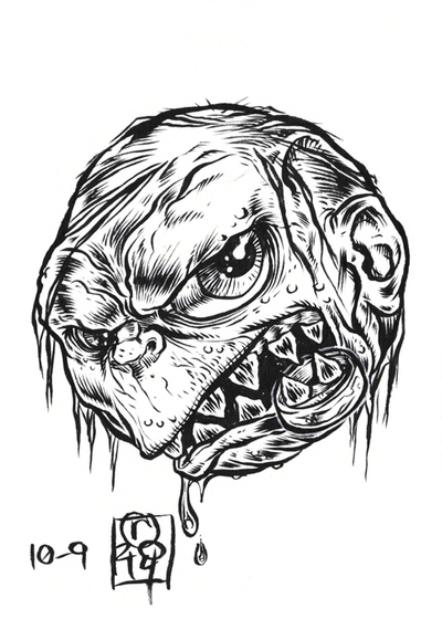 INKtober 2014 MadBalls original art 10-09