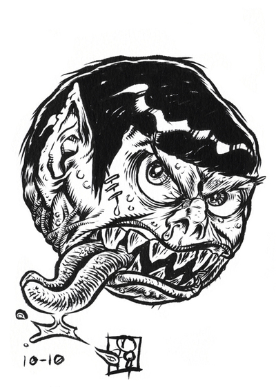 INKtober 2014 MadBalls original art 10-10