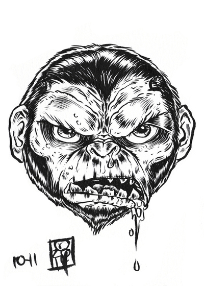 INKtober 2014 MadBalls original art 10-11
