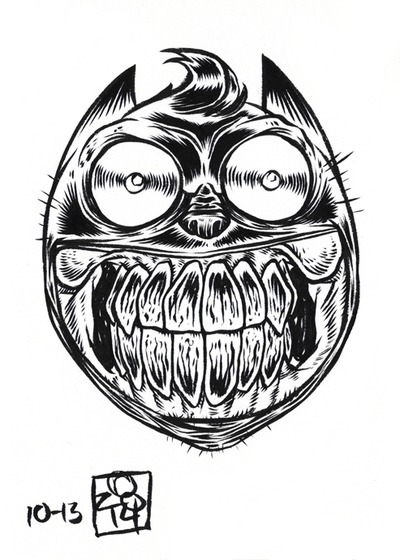 INKtober 2014 MadBalls original art 10-13