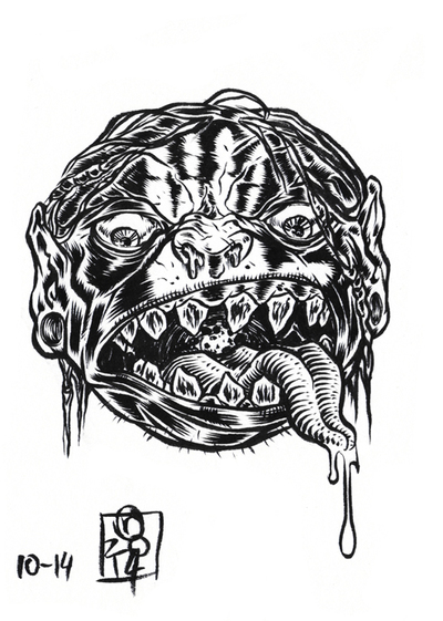 INKtober 2014 MadBalls original art 10-14