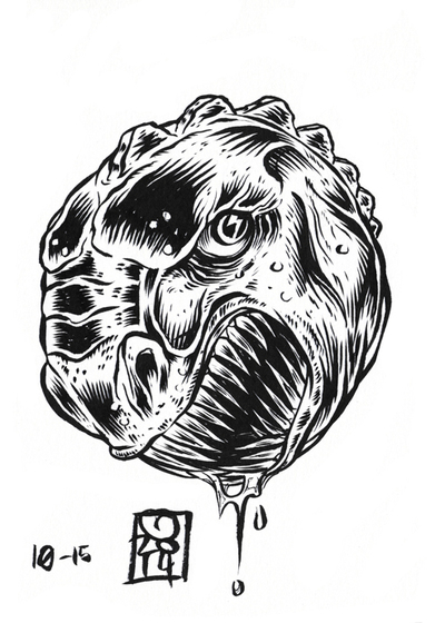 INKtober 2014 MadBalls original art 10-15