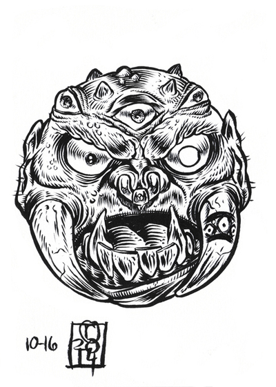 INKtober 2014 MadBalls original art 10-16