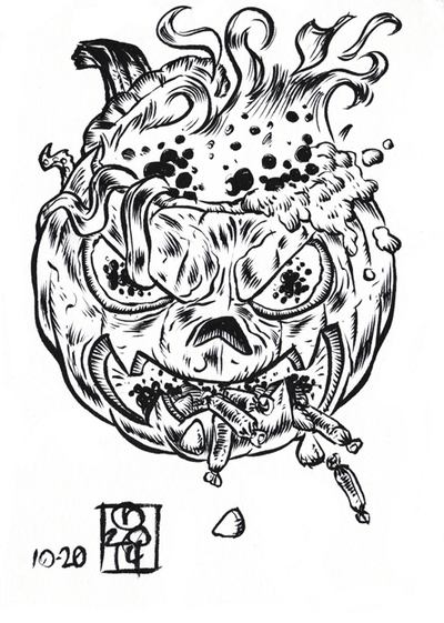 INKtober 2014 MadBalls original art 10-20